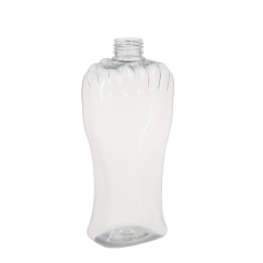 Rectangular small waist Striped shoulders 560ml plastic PET bottle